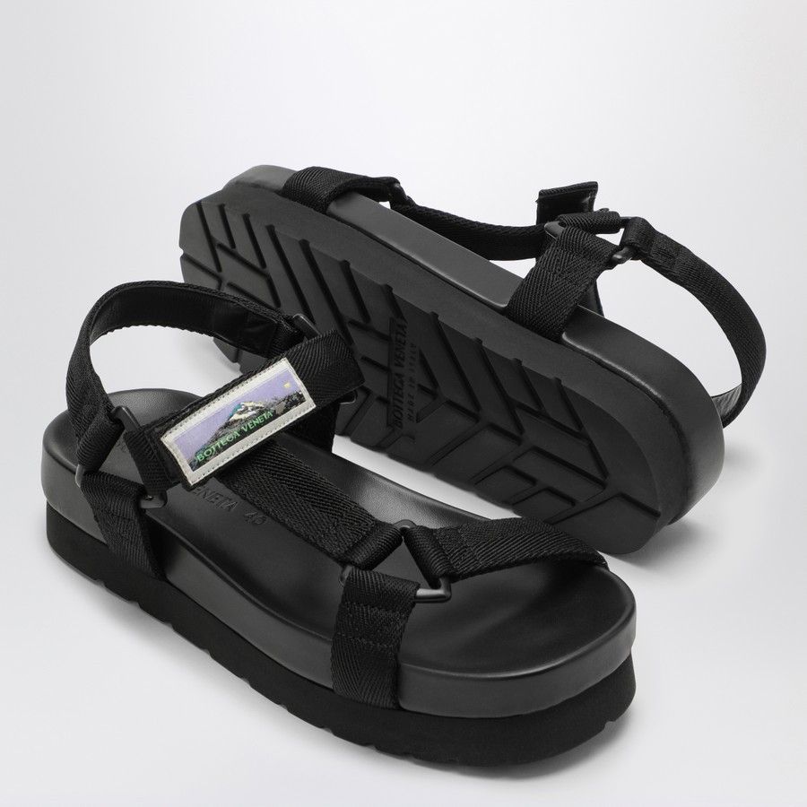 Bottega Veneta o1d2blof0824 Patch Logo Sandals in Black Size US 9 / IT 39 - 5 Thumbnail