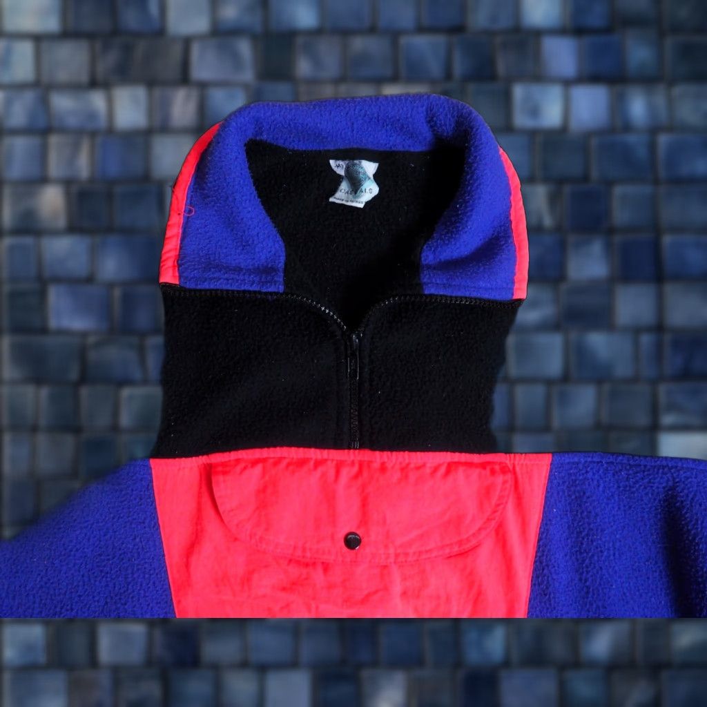 Pinko VTG 80s 90s Black Pink Purple Anorak 1/4 Zip Hiking Retro Fleece Jacket Mens M Size US M / EU 48-50 / 2 - 1 Thumbnail