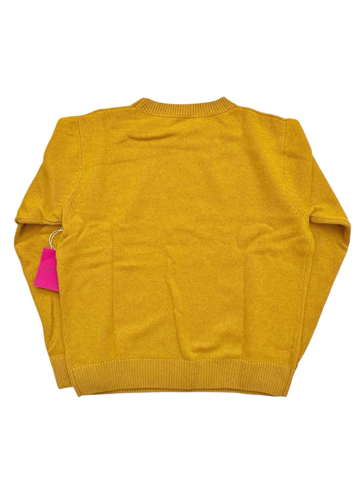 The Elder Statesman $1,195 Mustard Yellow Cashmere Simple Crew Sweater Size US XL / EU 56 / 4 - 2 Thumbnail