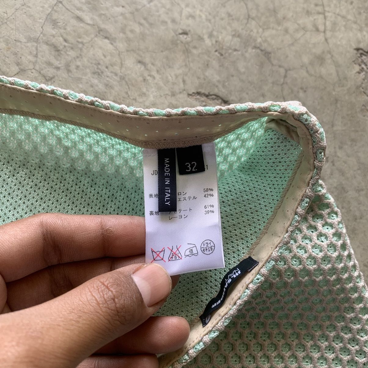 Jil Sander Jil Sander Navy Mint Mesh A-Line Mini Skirt 32 Made in Italy Size 28" / US 6 / IT 42 - 9 Thumbnail