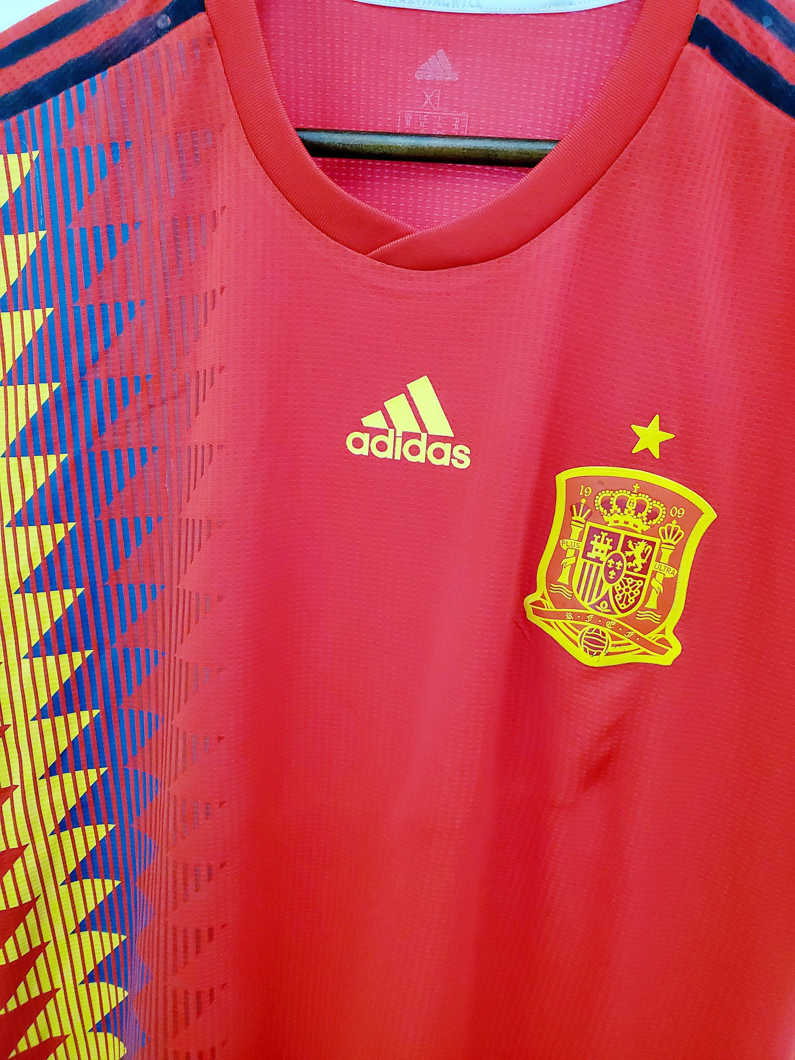 Adidas 2018 World Cup Spain National Soccer Jersey size XL Size US XL / EU 56 / 4 - 2 Thumbnail