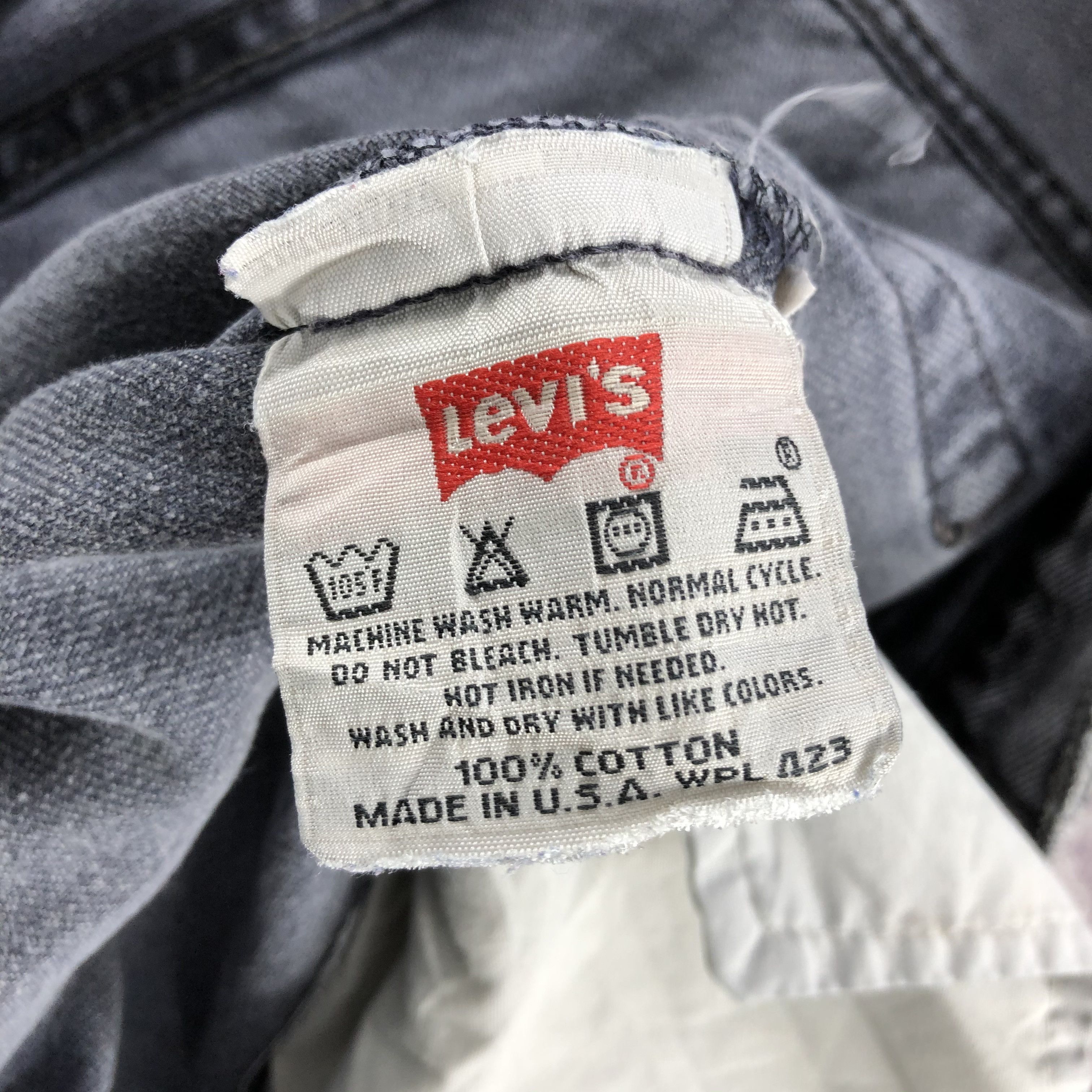 Levi's Vintage 90s Levis 501 Faded Black Jeans-JM2500 Size US 35 - 13 Thumbnail