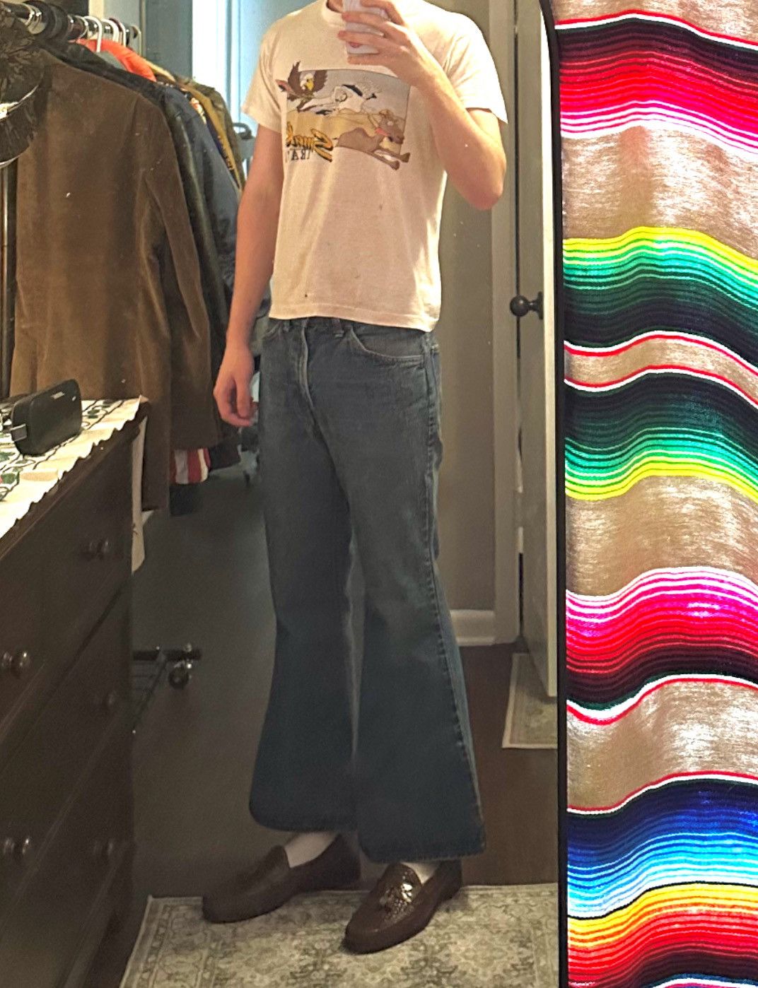 Levi's 70s Levis 684 Talon 42 Zip Flared Jeans Size US 32 / EU 48 - 5 Thumbnail