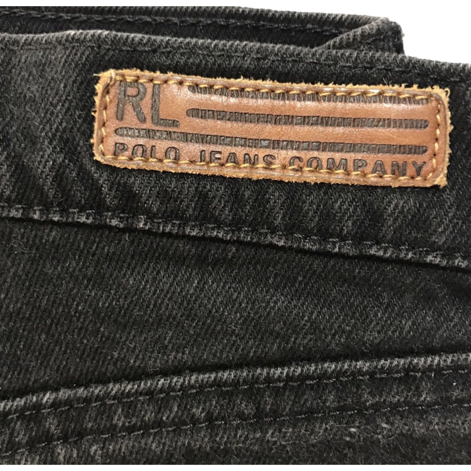 Ralph Lauren VINTAGE Ralph Lauren Bootcut Jeans Womens Size 10 Black Denim 30x32 Classic Flag Size 32" / US 10 / IT 46 - 2 Thumbnail