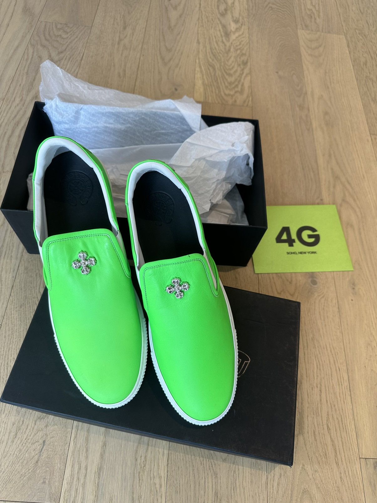 Chrome Hearts CHROME HEARTS NEW US13 eu46 SNEAKERS SLIP ONS Shoes PATCH Size US 13 / EU 46 - 1 Thumbnail