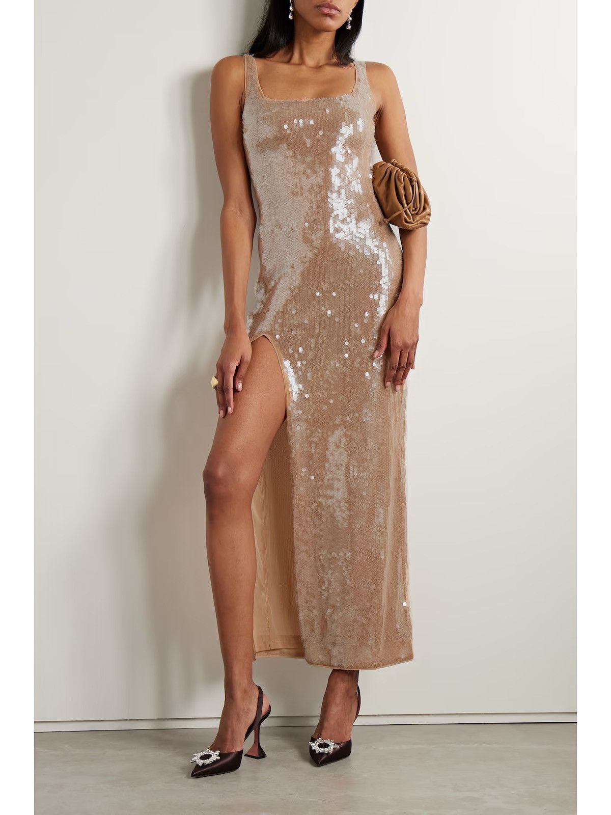 Staud Le Sable sequined tulle maxi dress Size XS / US 0-2 / IT 36-38 - 1 Thumbnail
