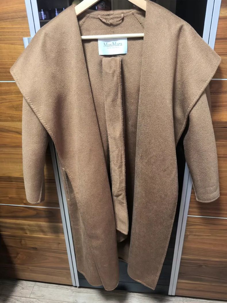 Max Mara Max Mara Reversible Cashmere Water Ripple Caramel Hoodie Size XS / US 0-2 / IT 36-38 - 2 Thumbnail