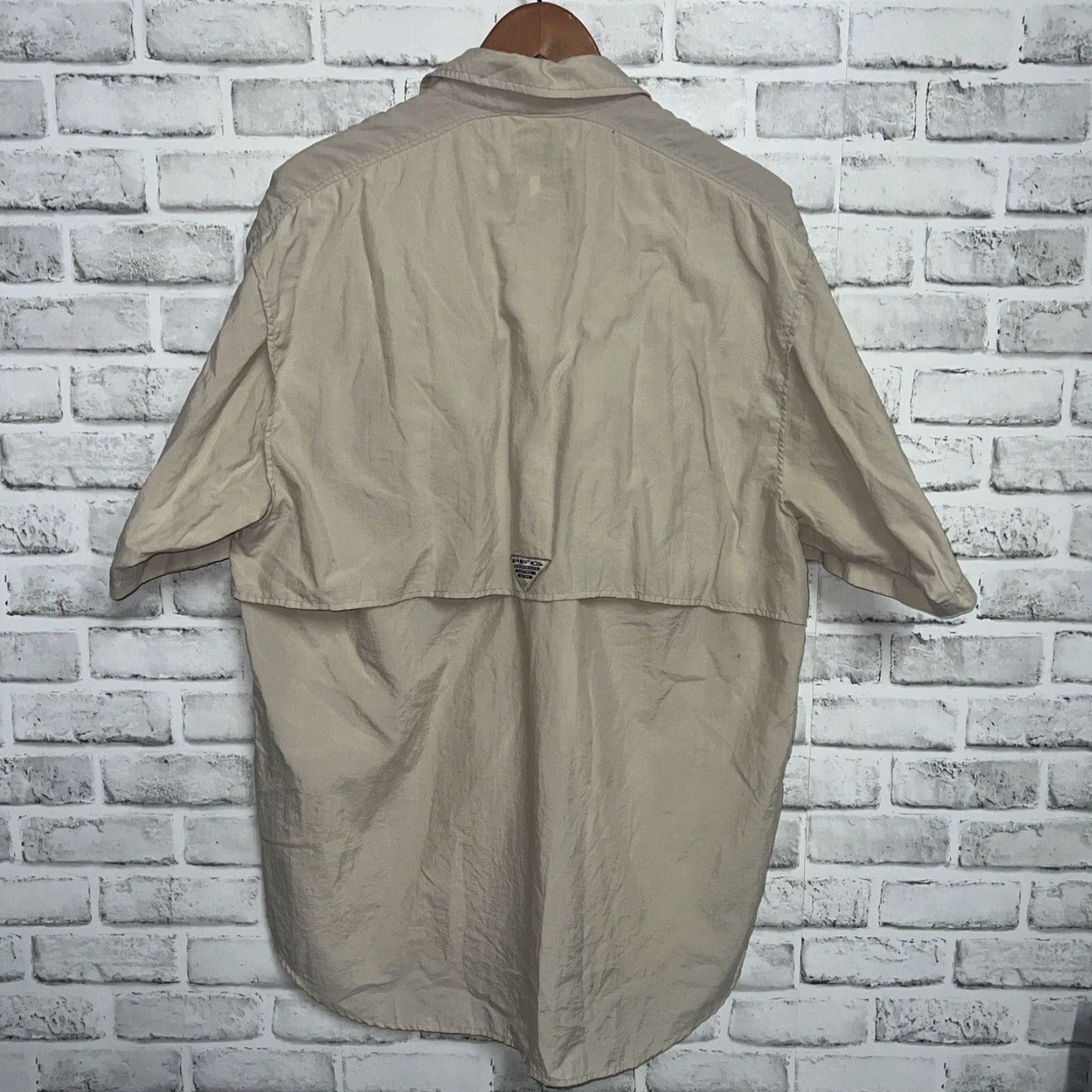 Vintage Columbia PFG Short Sleeve Button Up Shirt Mens Large Beige Size US L / EU 52-54 / 3 - 5 Thumbnail