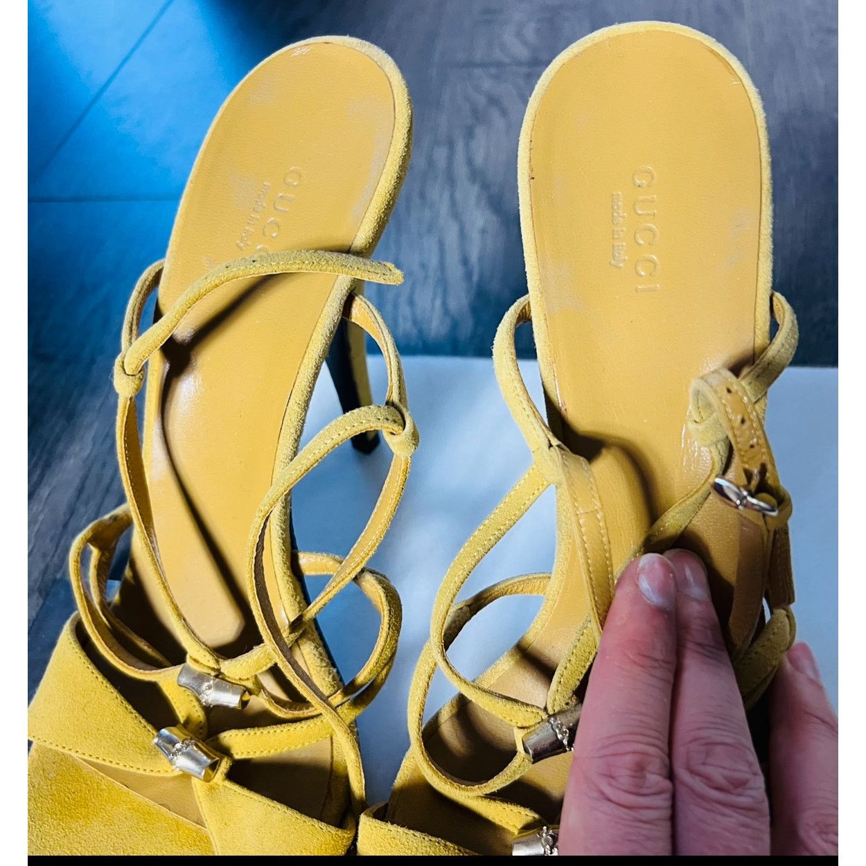 Gucci New Gucci Milady mustard yellow suede bamboo heels Sz 10 Size US 10 / IT 40 - 9 Thumbnail