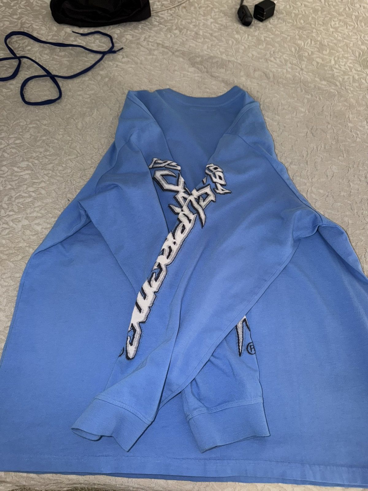 Supreme Racing Intarsia Long-Sleeve Top 'Blue' S Offer -