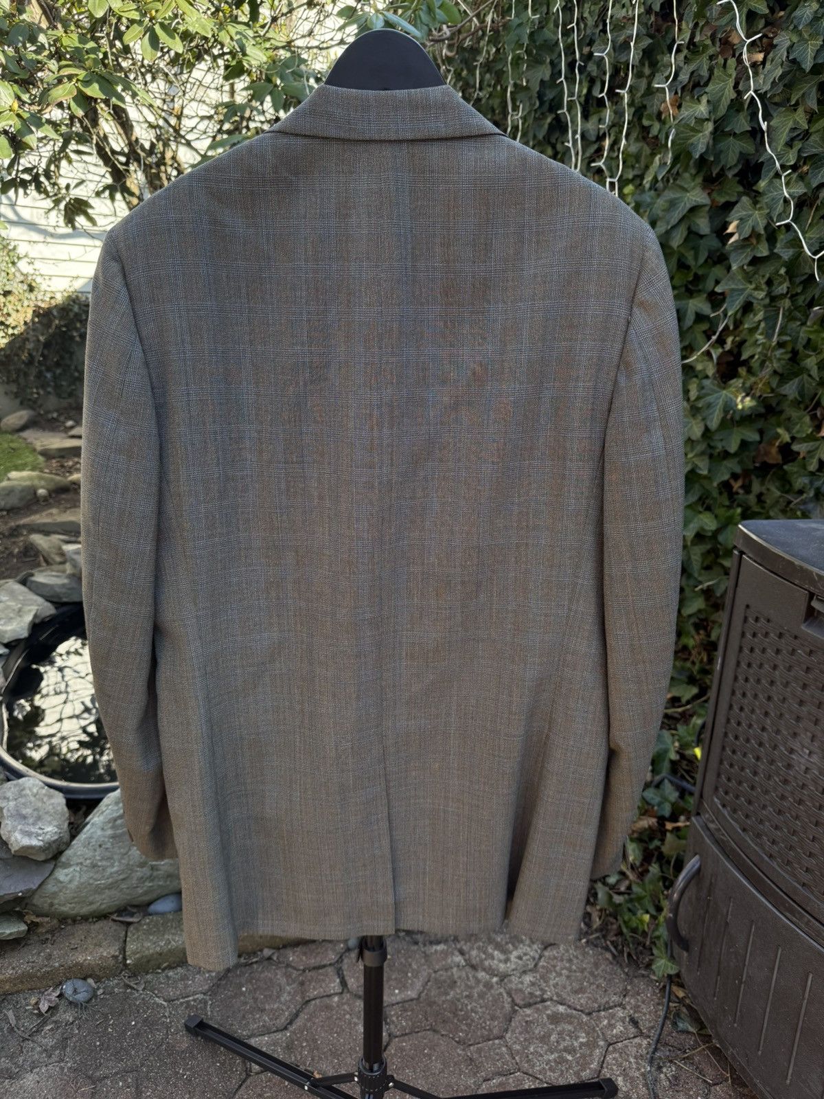 Vintage Manor Bond Two Piece Suit Blazer Wool USA Union Made Vtg 70s Size 44R - 3 Thumbnail