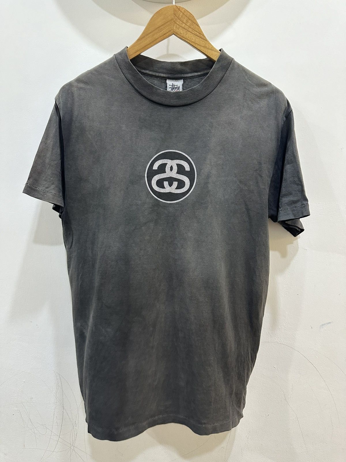 Stussy × Vintage Vintage-1990 Stussy OG Logo Sun Faded Tshirt Made In Usa Size US L / EU 52-54 / 3 - 1 Thumbnail