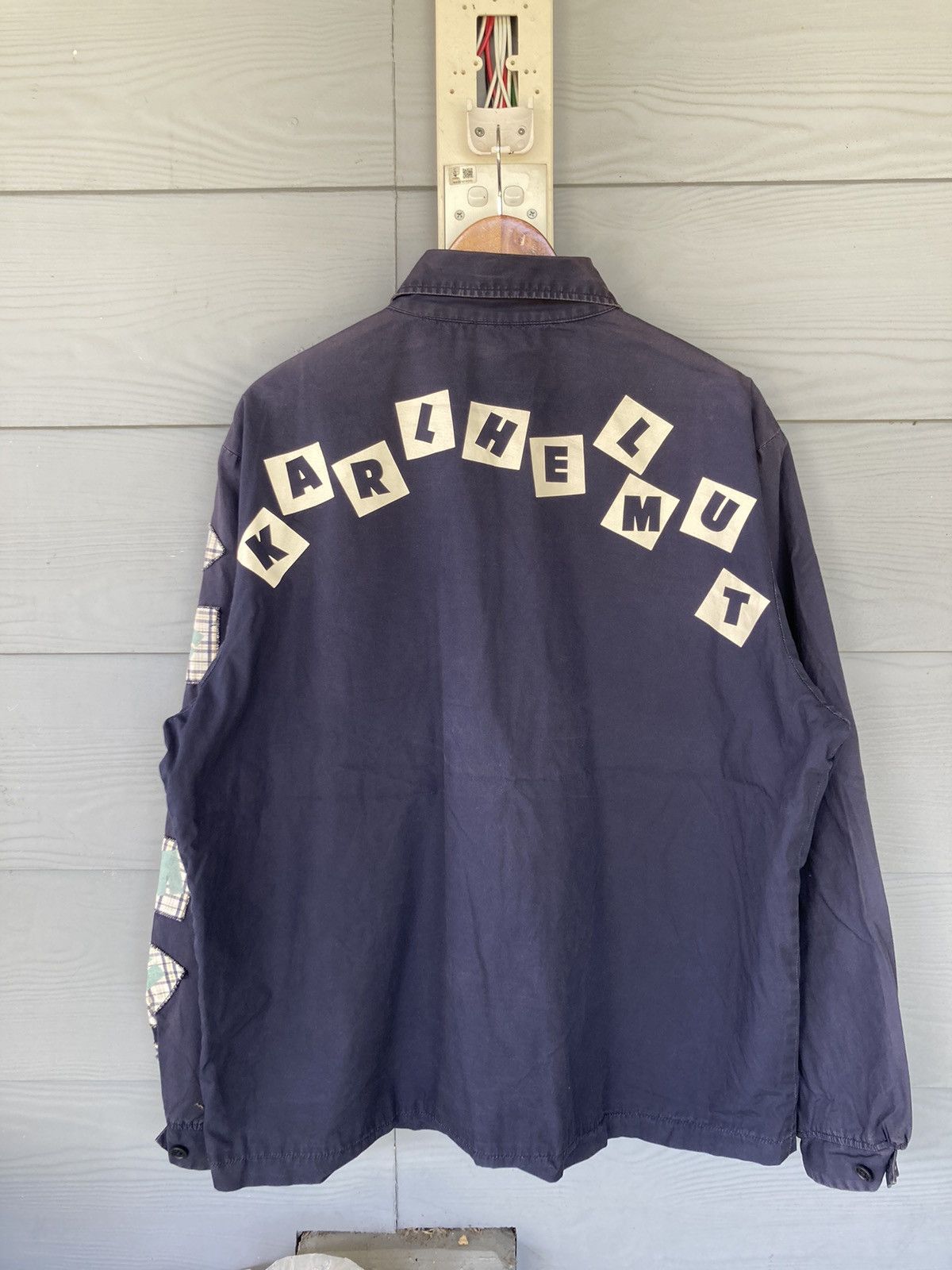 Karl Helmut Vintage Karl Helmut: Blue Retro Patchwork Workwear Big Logo Size US XXL / EU 58 / 5 - 10 Thumbnail