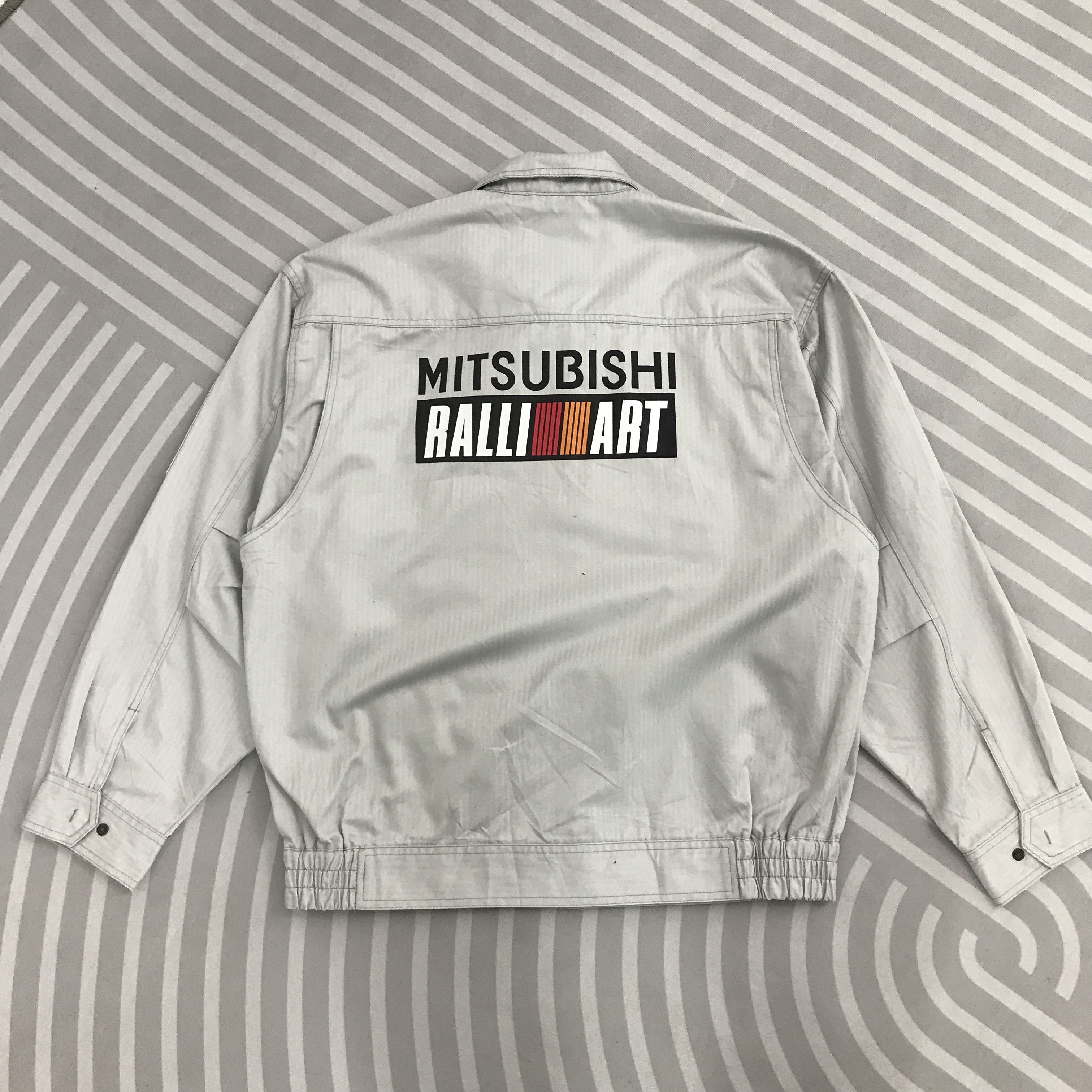 Japanese Brand Vintage Mitsubishi Ralliart Racing up zipper custom Jacket Size US XL / EU 56 / 4 - 1 Thumbnail