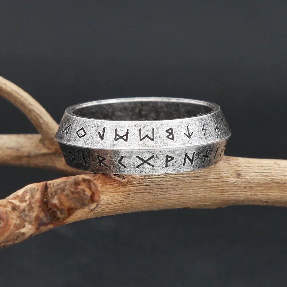 Jewelry Vikings Stainless Steel Silver Ring Size ONE SIZE - 1 Thumbnail