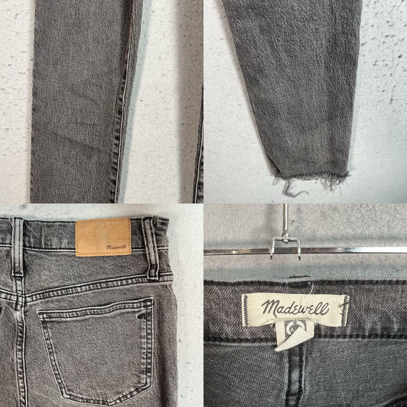 Madewell VINTAGE Madewell Perfect Vintage Jean Black Women Size 25 Tapered Leg Raw Hem Size 42" / US 20 - 8 Thumbnail