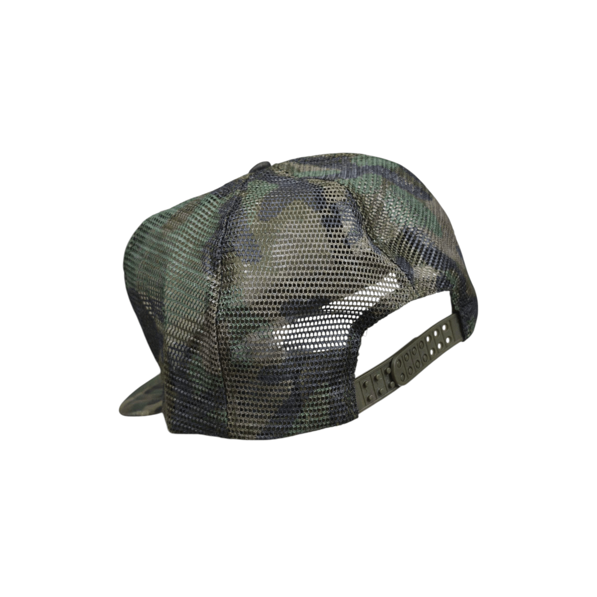 Vintage Vintage 80s Camo Trucker Hat Deer Hunting Mesh Snapback Size ONE SIZE - 4 Thumbnail