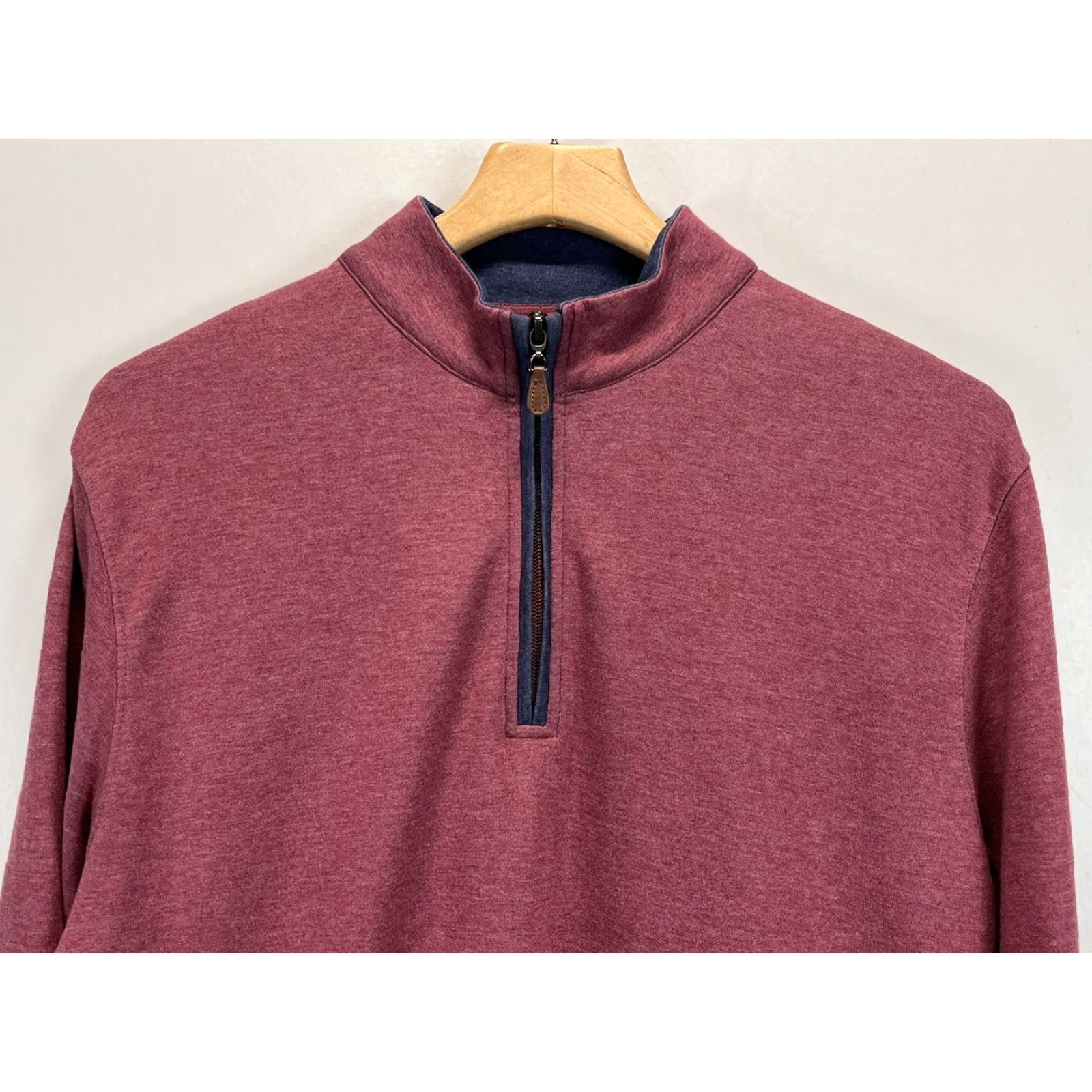 johnnie-O johnnie-O 1/4 Zip Pullover Sweatshirt Mens Sz Medium Sully Malibu Red Sleeve Size US M / EU 48-50 / 2 - 3 Thumbnail