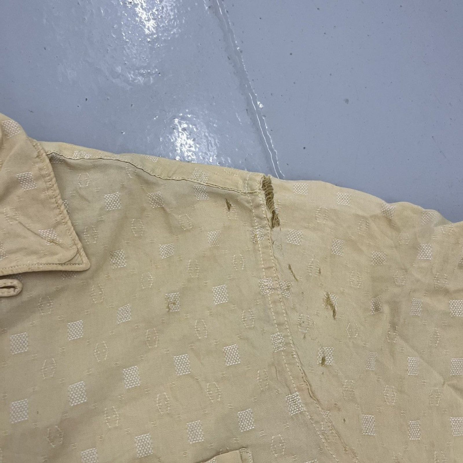 Other Vintage 50s Pelham Yellow Pattern Cotton Loop Collar Size US M / EU 48-50 / 2 - 3 Thumbnail