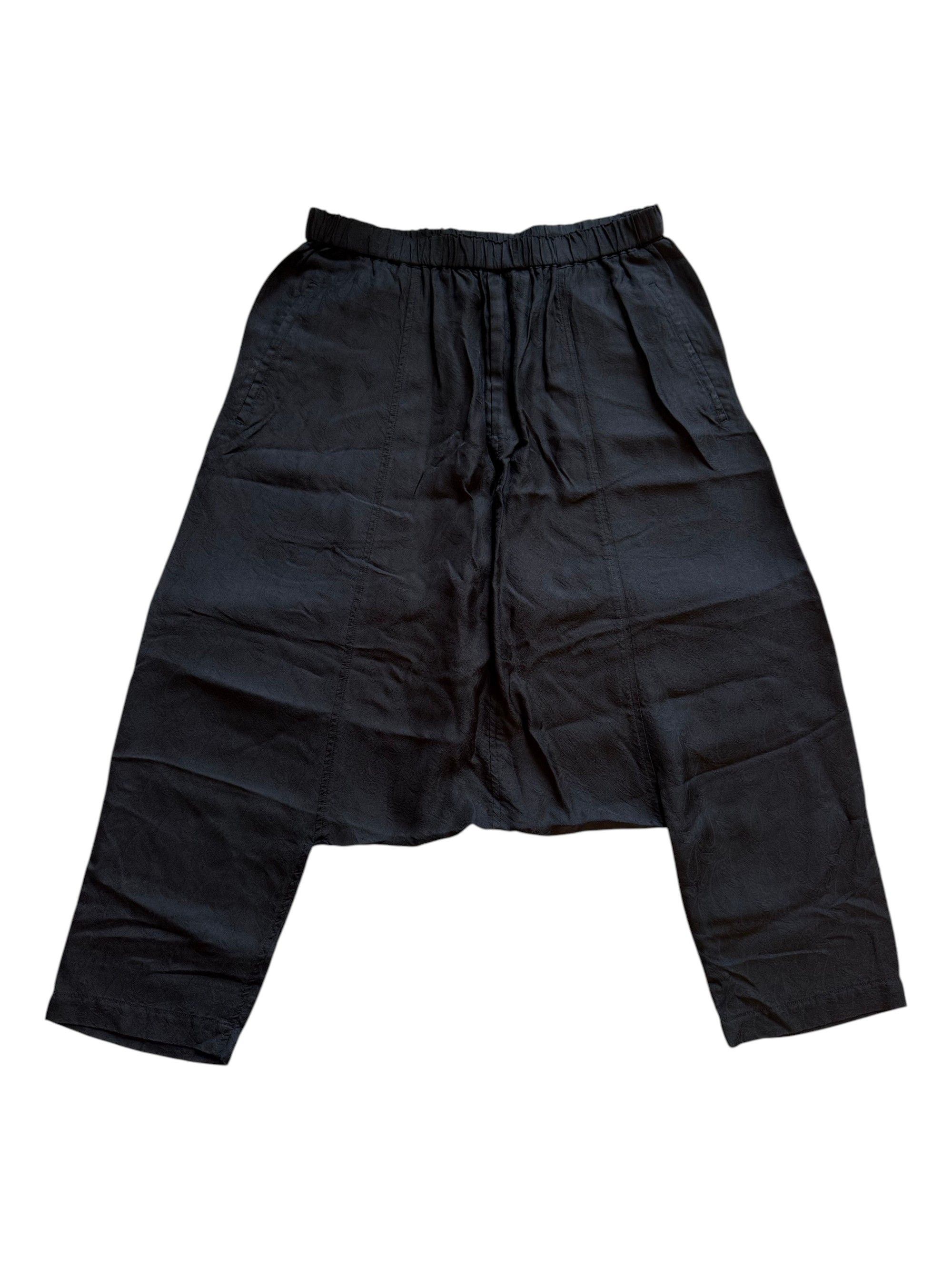 Comme des Garcons Black COMME DES GARÇONS BLACK Paisley Print Drop Crotch Pants Size US 32 / EU 48 - 1 Thumbnail