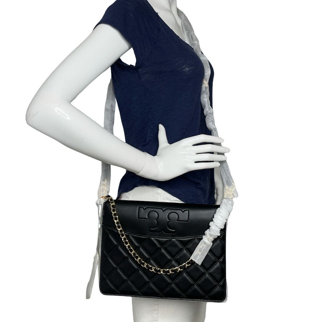 Tory Burch Tory Burch Savannah Quilted Smooth Clutch Crossbody Bag Size ONE SIZE - 2 Thumbnail