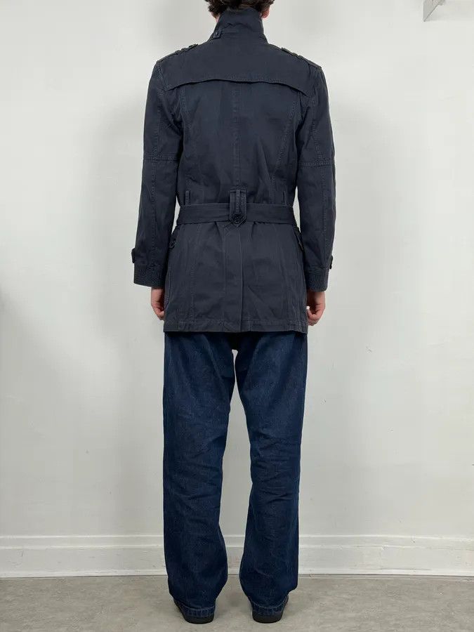Dolce & Gabbana 2000s Dolce & Gabbana Navy Double-Breasted Cargo Trench Jacket Size US L / EU 52-54 / 3 - 4 Thumbnail