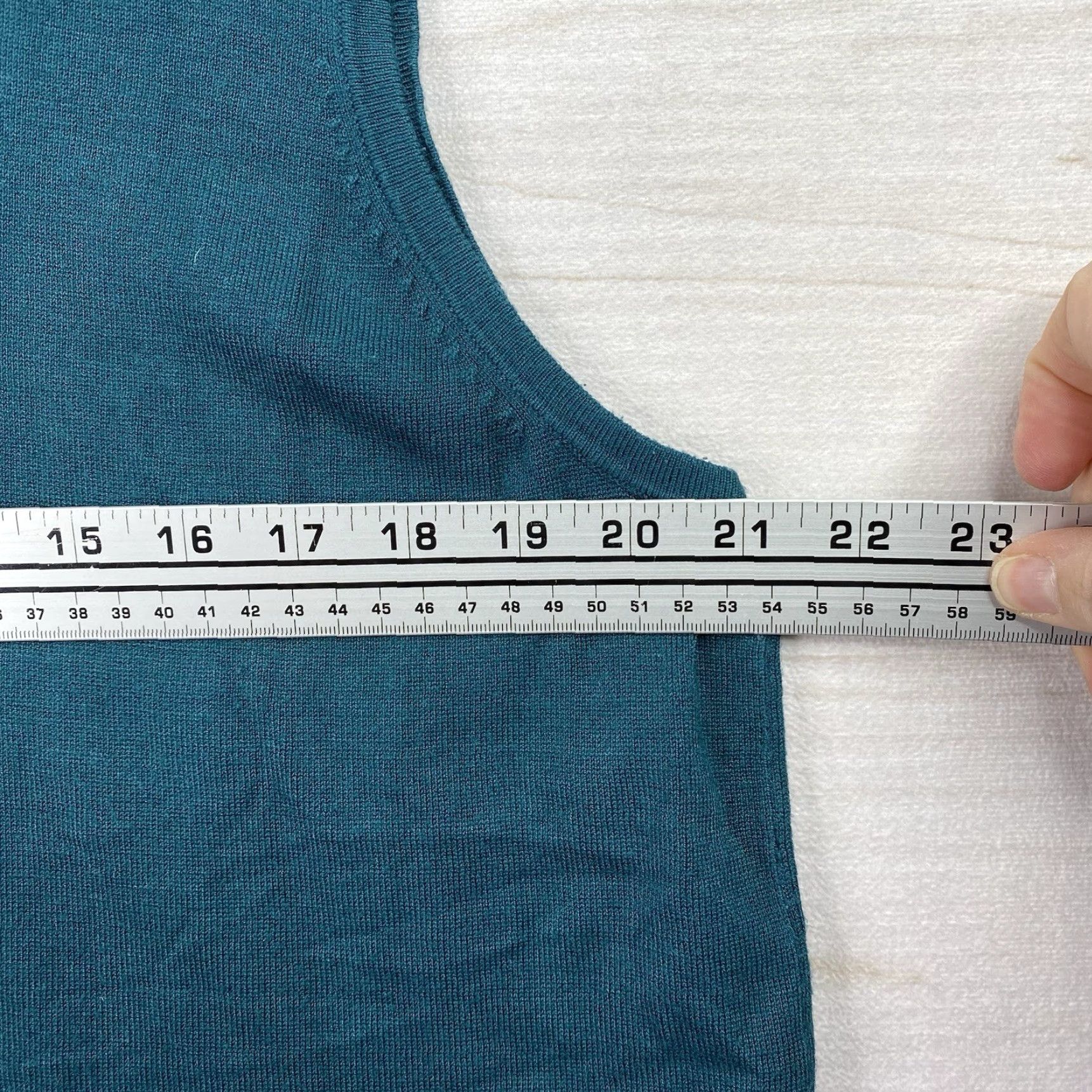 Vintage CJ Banks Sleeveless Top Womens 1X Teal Green Knit Tank Shirt Size XL / US 12-14 / IT 48-50 - 4 Thumbnail