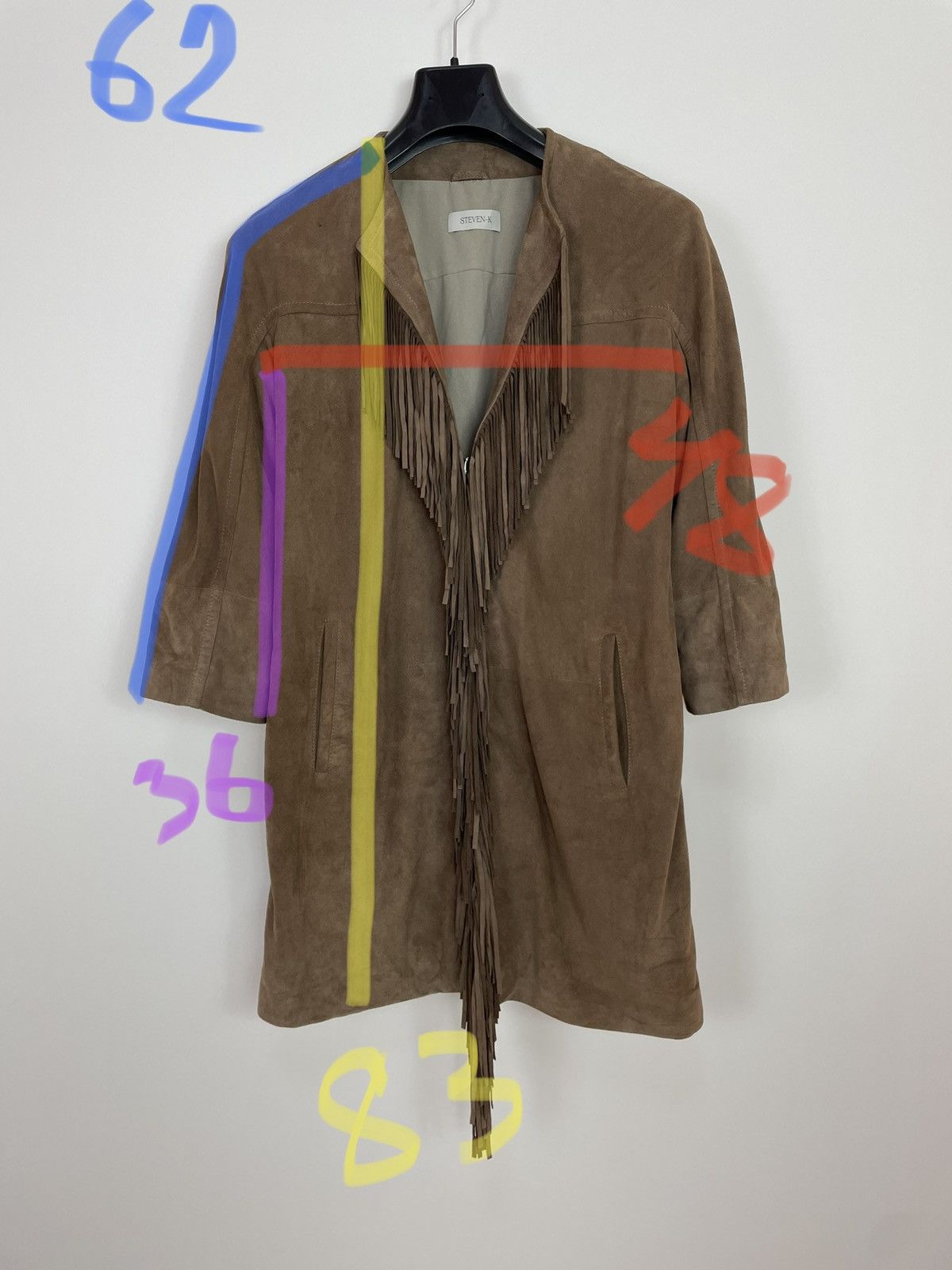 Other STEVEN-K Womens suede western fringe coat Size S / US 4 / IT 40 - 11 Thumbnail