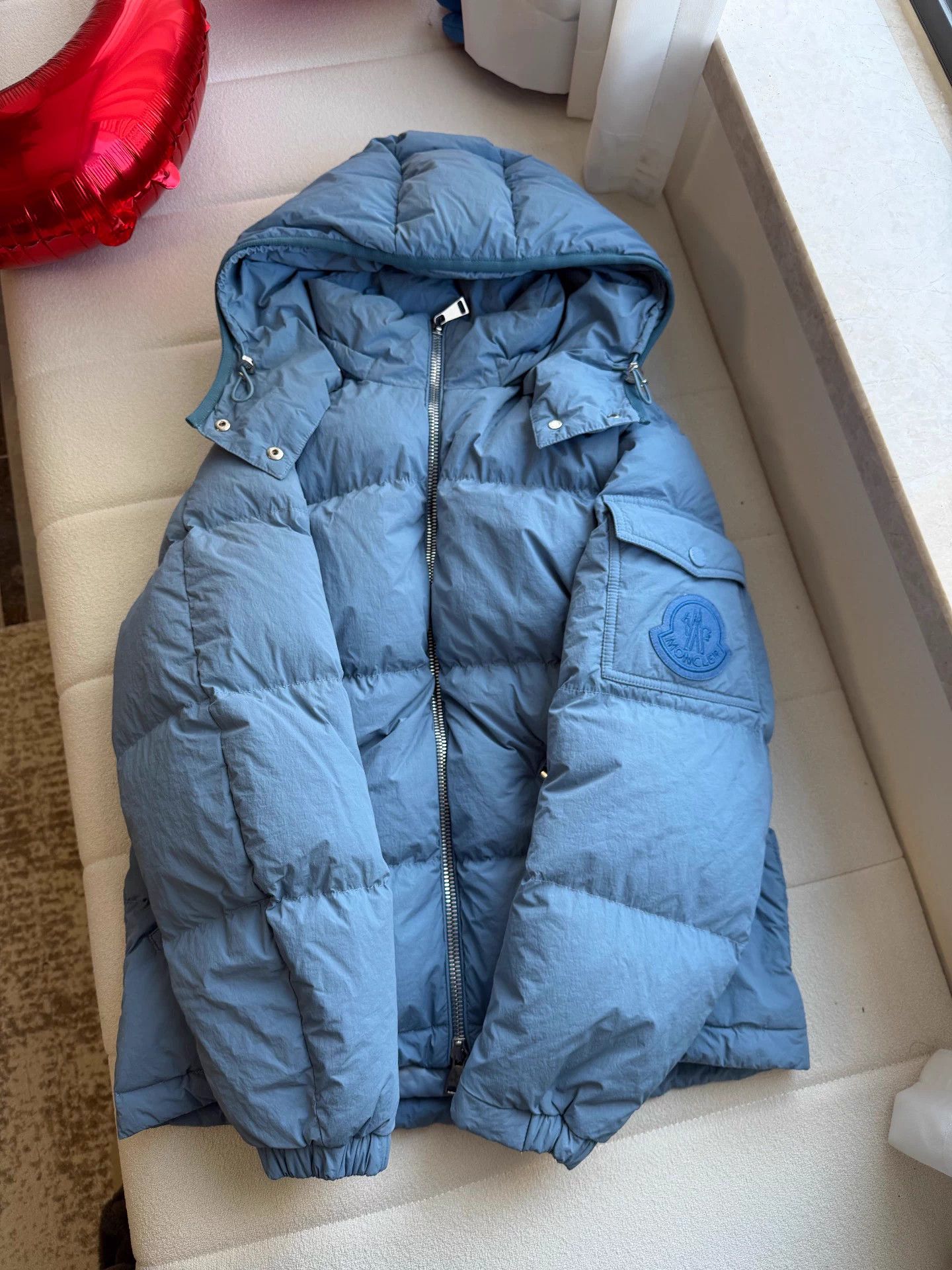 Moncler Moncler puffer jacket mist blue 0 Size XS / US 0-2 / IT 36-38 - 4 Thumbnail