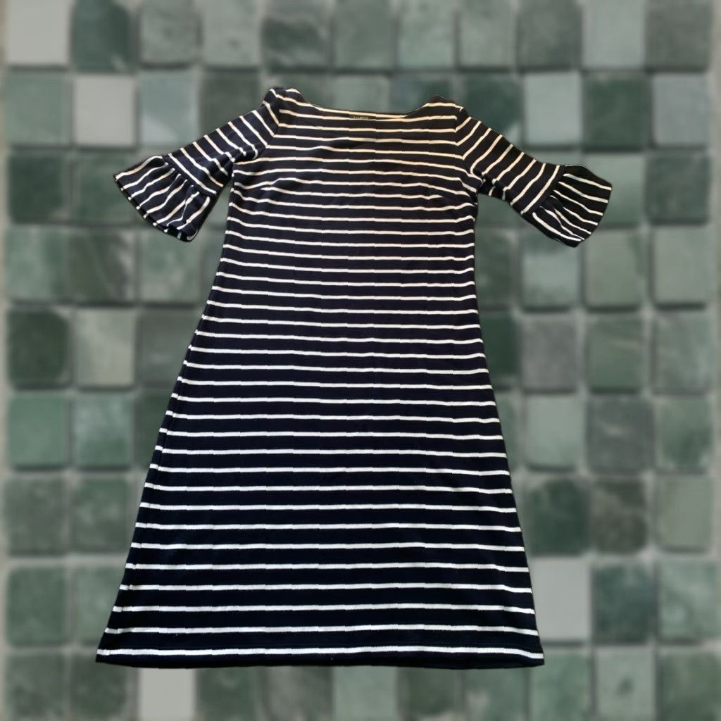 Talbots **PETITE P WOMENS TALBOTS STRIPED SHORT SLEEVE LONG DRESS** User: PETITE P WOMENS TALBOTS STRIPED SHORT SLEEVE LONG DRESS Size 24" / US 00 / IT 34 - 1 Thumbnail