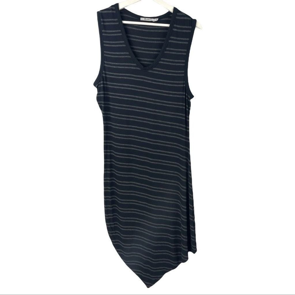 T by Alexander Wang T by Alexander Wang Striped V Neck Sleeveless Dress Size L Size L / US 10 / IT 46 - 4 Thumbnail