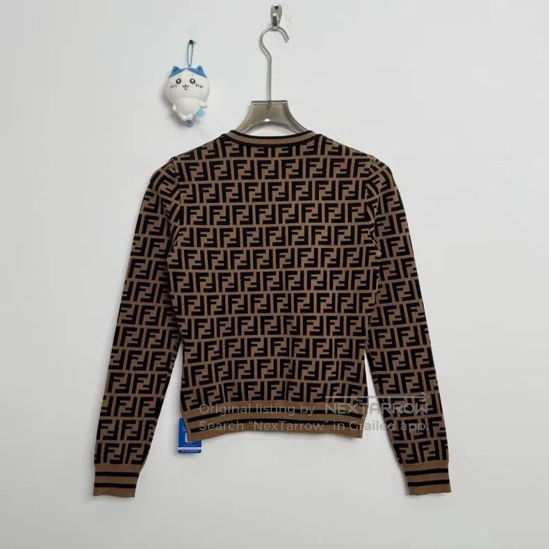Fendi Fendi Large Logo Monogram Full Print Knit Shirt Size XXS / US 00 / IT 34 - 3 Thumbnail