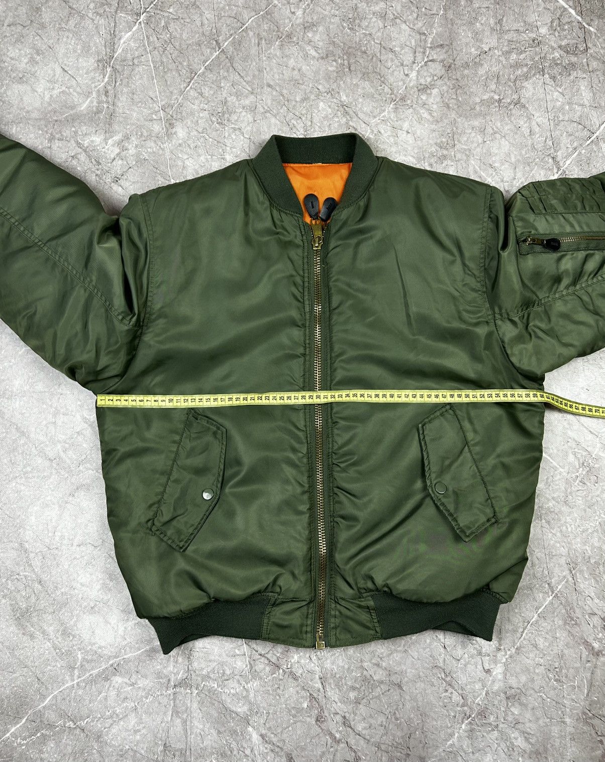 Vintage Vintage MA 1 Bomber Jacket Reversible Military Flyers Nylon Size US S / EU 44-46 / 1 - 14 Thumbnail