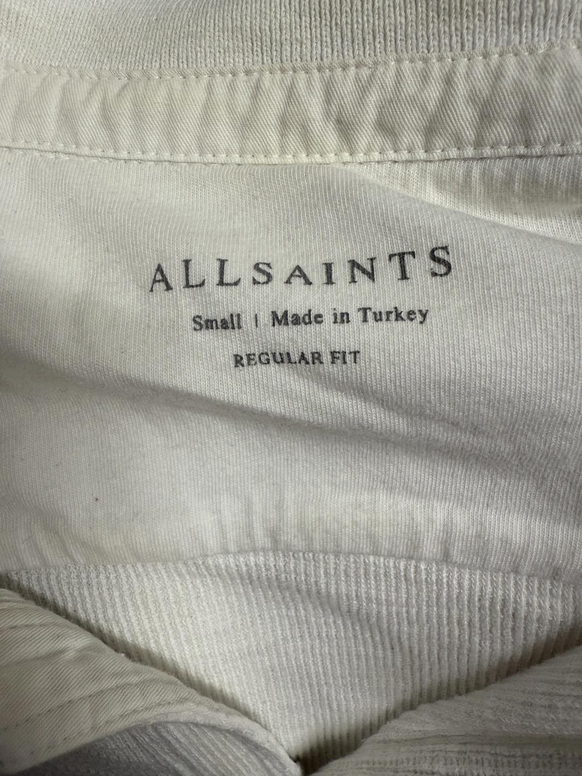 Allsaints AllSaints White Polo Shirt Small Regular Fit Made in Turkey Size US S / EU 44-46 / 1 - 2 Thumbnail