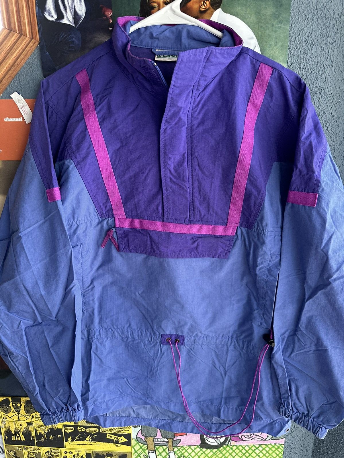 image of L L Bean x Vintage Ll Bean Windbreaker in Purple, Men's (Size Small)