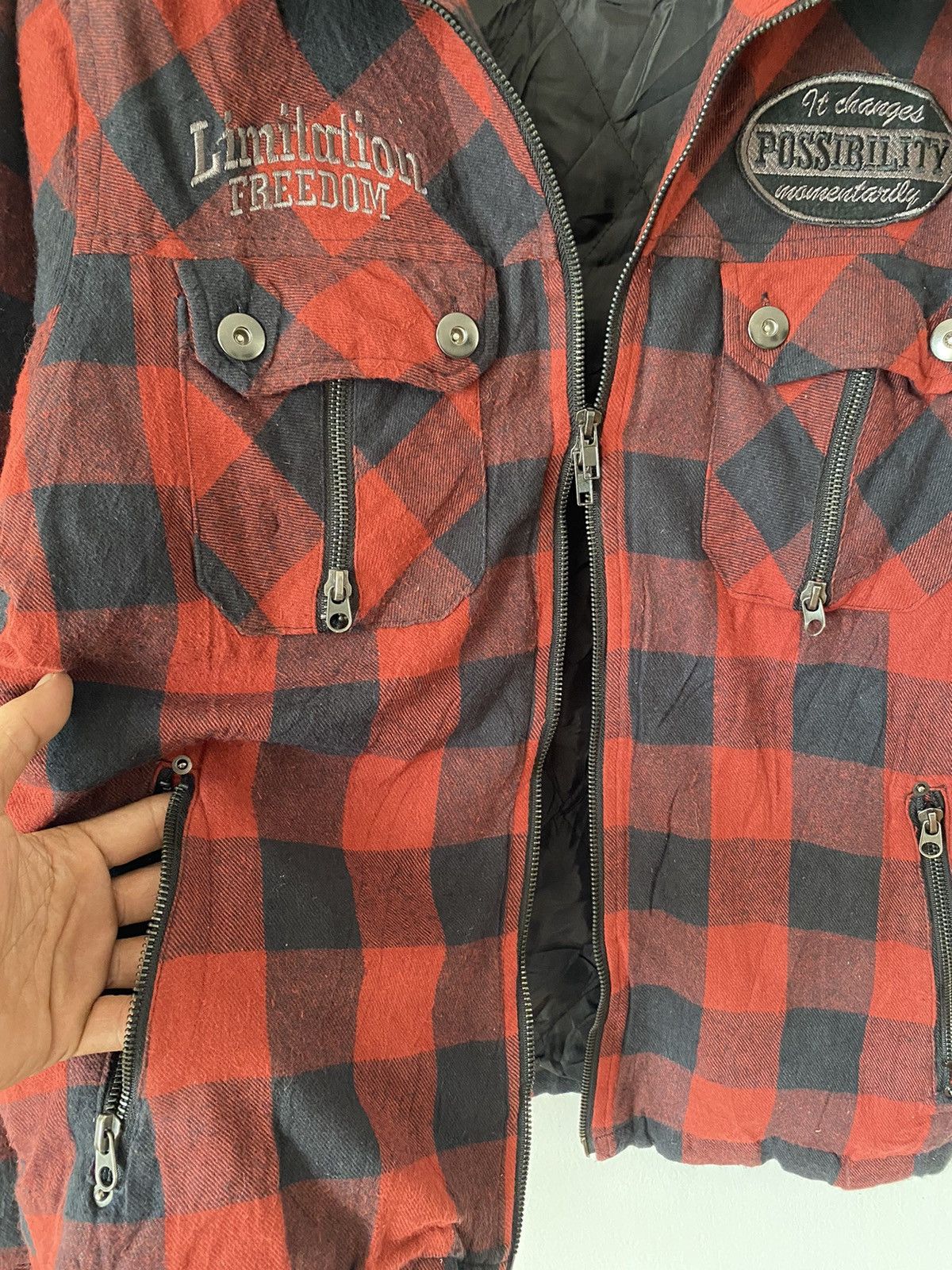 If Six Was Nine × Japanese Brand × Le Grande Bleu (L.G.B.) DEELISH Plaid Tartan Jacket LGB Punk Bondage Size US L / EU 52-54 / 3 - 7 Thumbnail