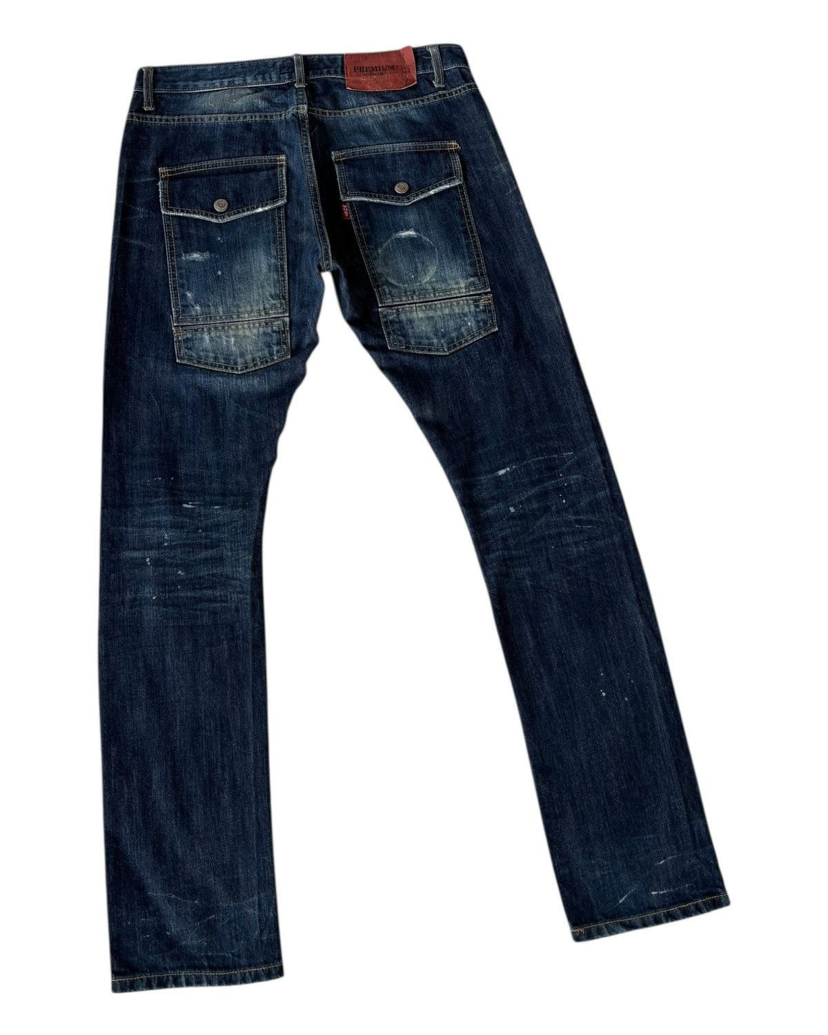 Hysteric Glamour × Japanese Brand Vintage Premium Denim Dot & Stripe Paul Distressed Slim Jean Size US 33 - 8 Thumbnail