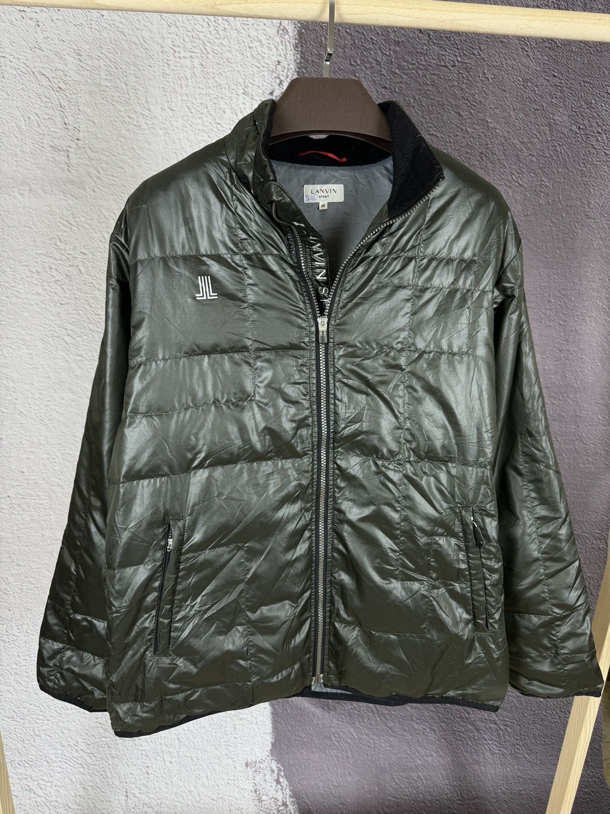Lanvin Lanvin Sport nylon shimmer down zipper jacket logo Size US L / EU 52-54 / 3 - 2 Thumbnail