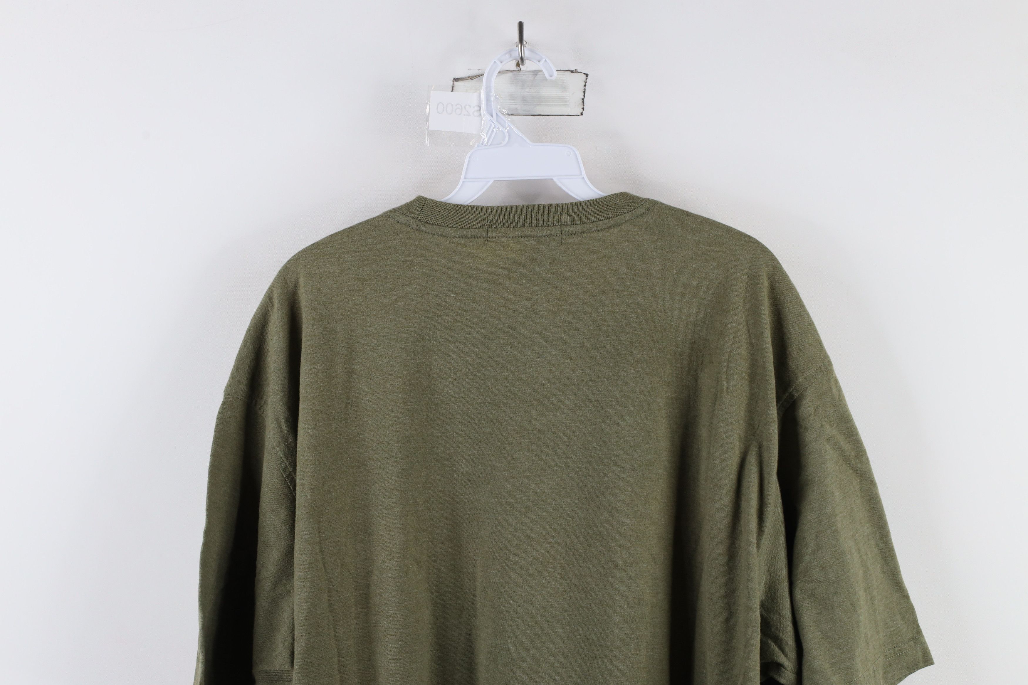 Vintage Vintage 90s Streetwear Blank Pocket T-Shirt Heather Green Size US XL / EU 56 / 4 - 10 Thumbnail