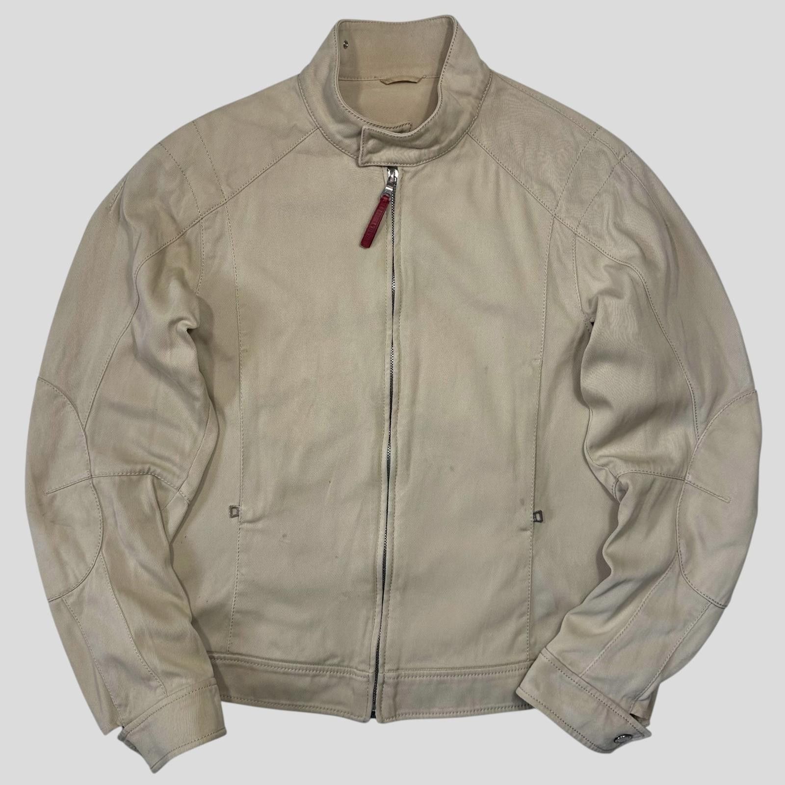 Prada Prada Sport SS01 Articulated Cotton Reinforced Moto Jacket M Size US M / EU 48-50 / 2 - 1 Thumbnail