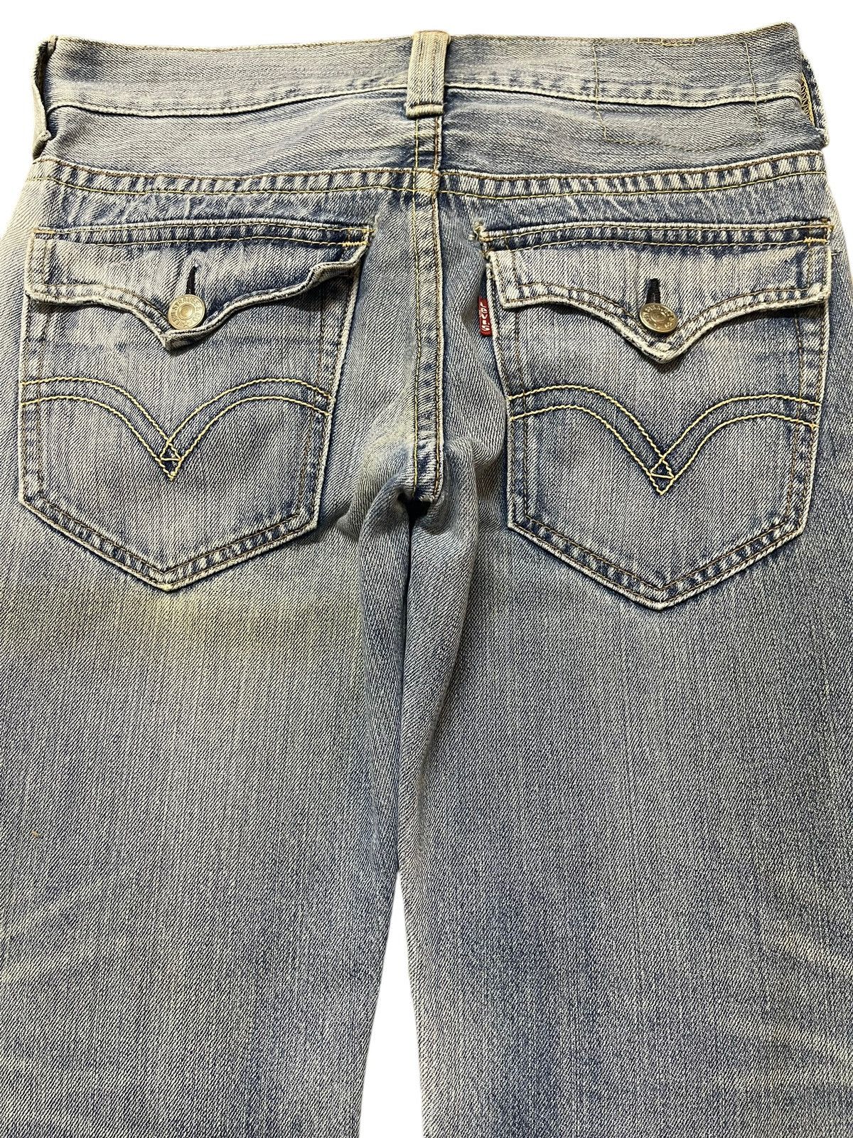 Levi's Vintage Levis Blue Wash Distressed Wide Leg Jeans Size US 31 - 5 Thumbnail