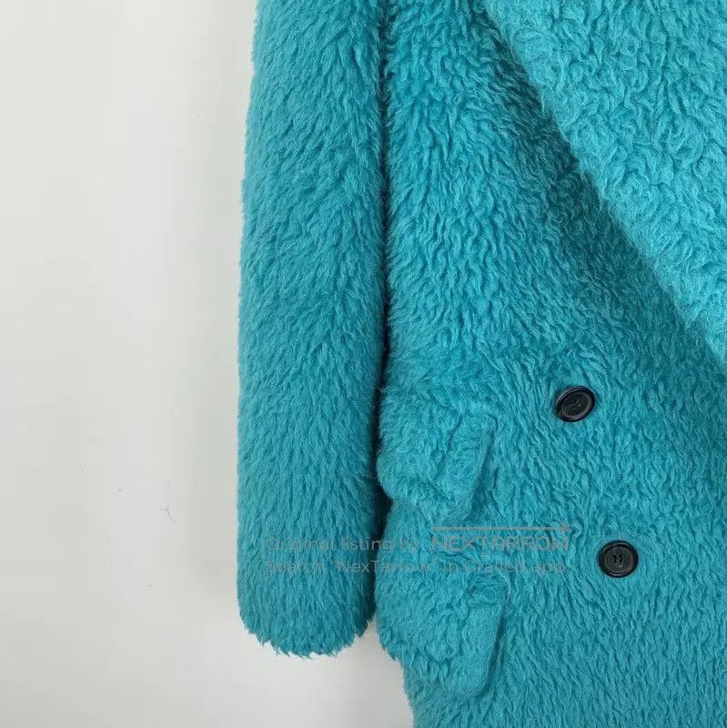 Max Mara MaxMara Teal Fur Coat for Women . Size M / US 6-8 / IT 42-44 - 4 Thumbnail