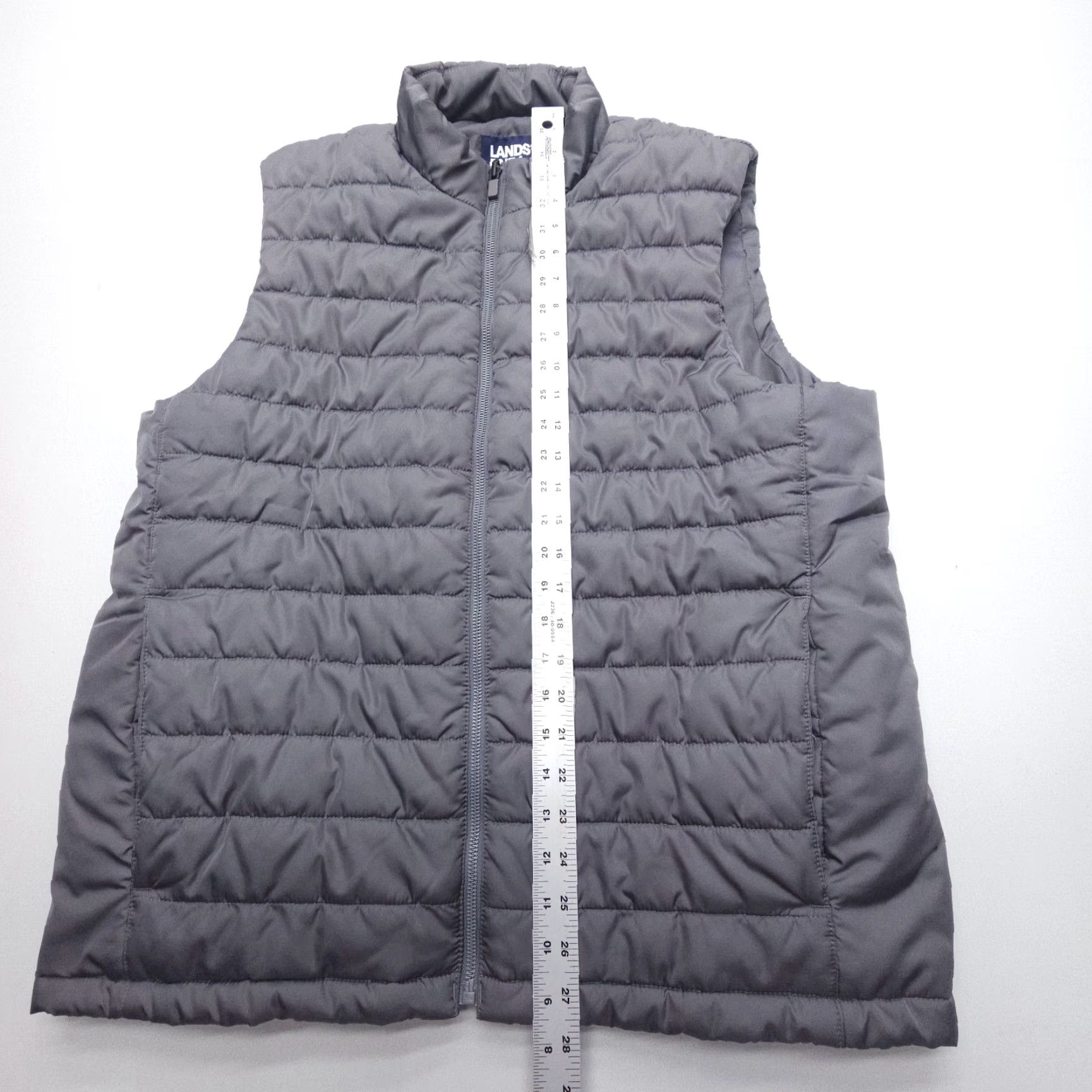 Lands' End Lands' End Puffer Vest Mens Large Gray Quilted Insulated Lightweight Travel Zip Vest Mens Large Gray Quilted Insulated Lightweight Travel Zip Size US L / EU 52-54 / 3 - 5 Thumbnail