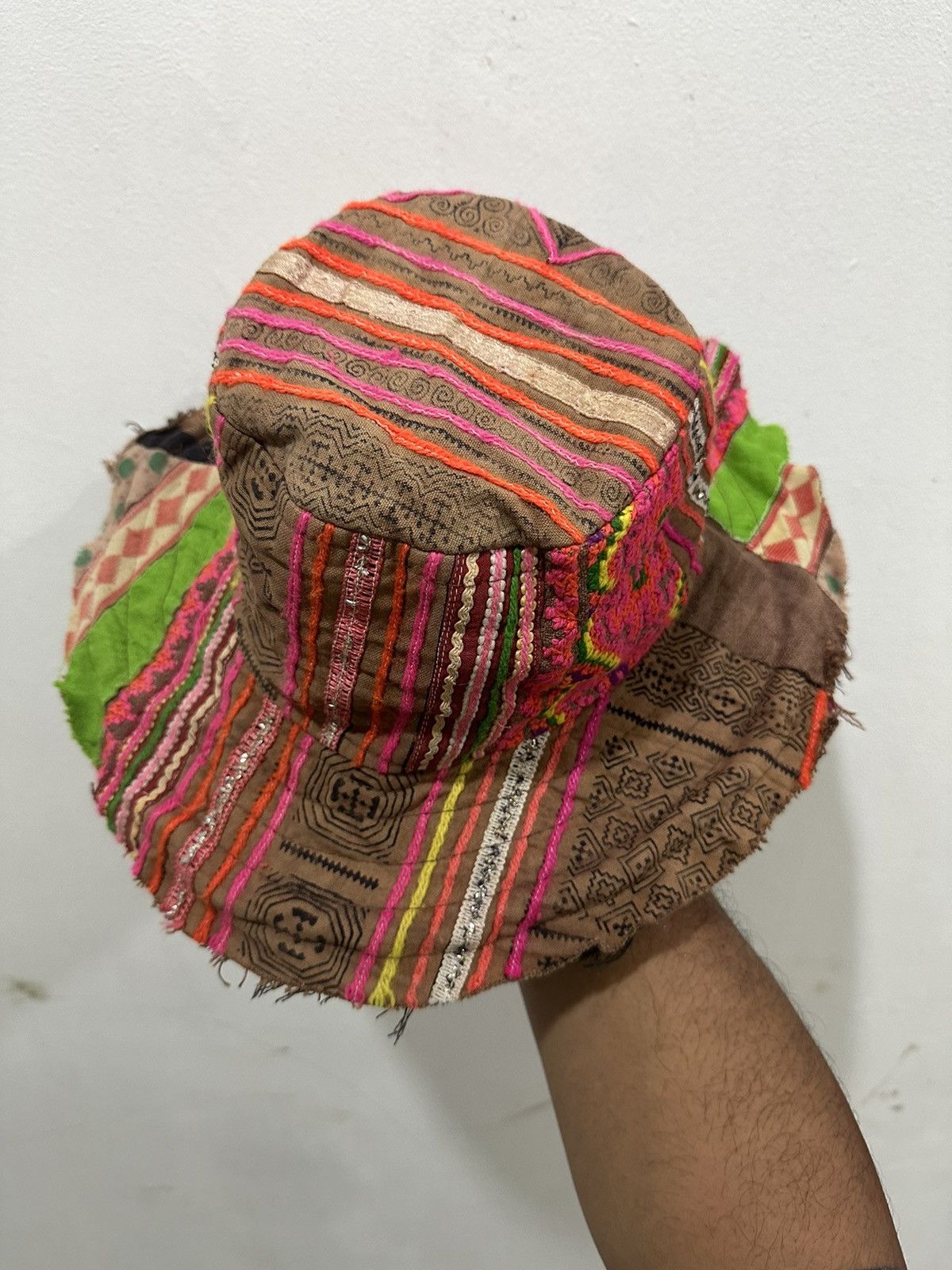 Japanese Brand VTG Distress Multicolored Bucket Hat Size ONE SIZE - 4 Thumbnail