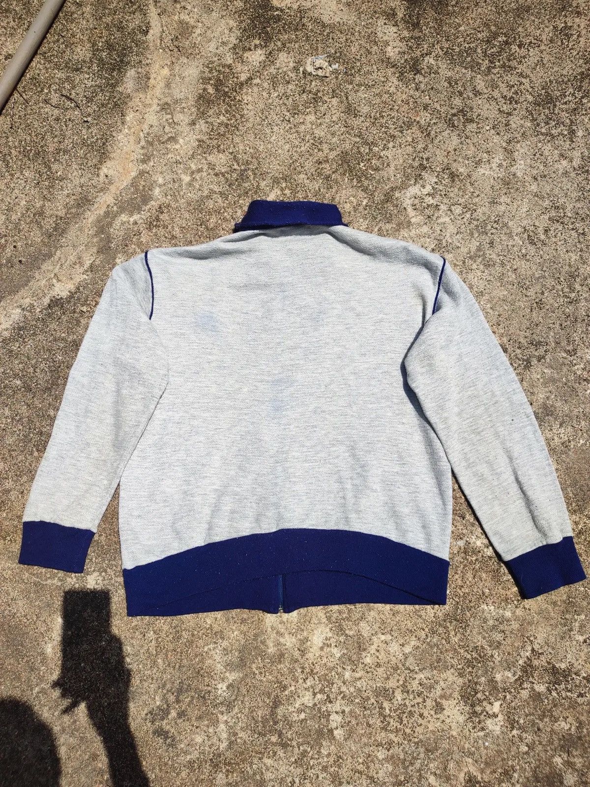 Nike Vintage 80s Nike Sportswear Full-Zip Track Jacket Grey/Blue Size US L / EU 52-54 / 3 - 8 Thumbnail