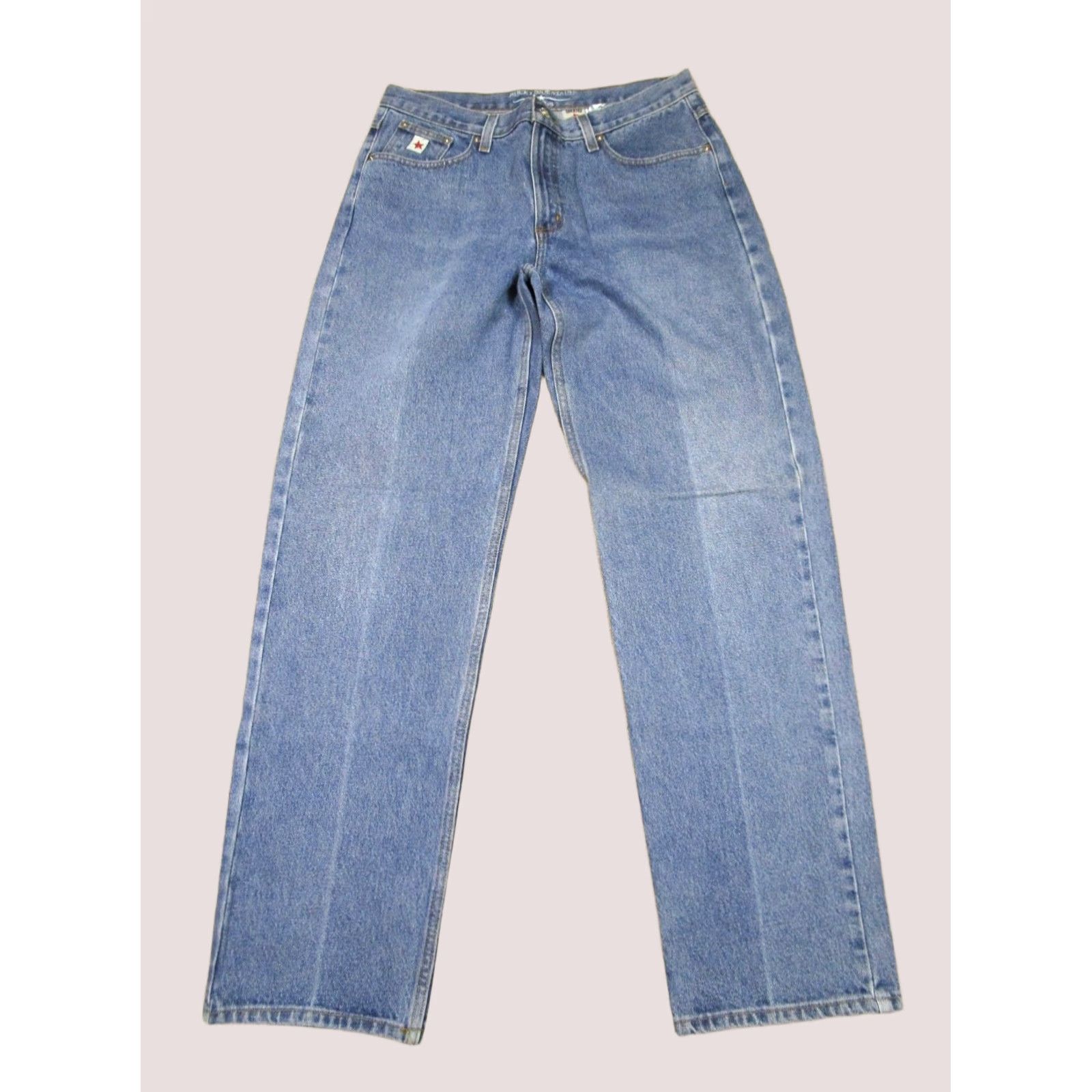 Vintage Vintage Rocky Mountain Jeans Women 32x34 Blue Straight Western Pants Light Wash Size 24" / US 00 / IT 34 - 1 Thumbnail