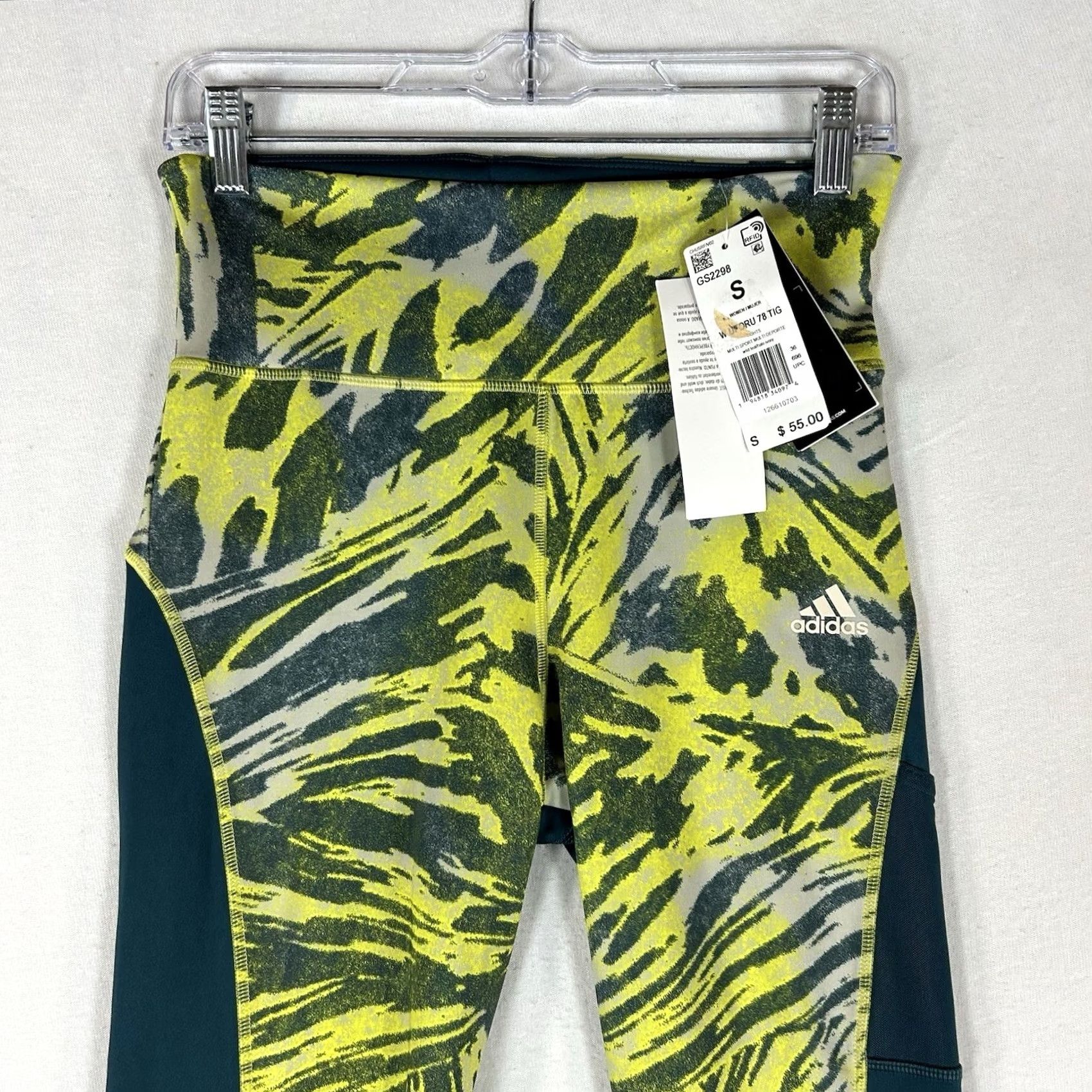 Adidas Adidas Leggings Womens S Green Camouflage Primegreen Aeroready NWT Athletic Yoga Running Size 28" / US 6 / IT 42 - 2 Thumbnail