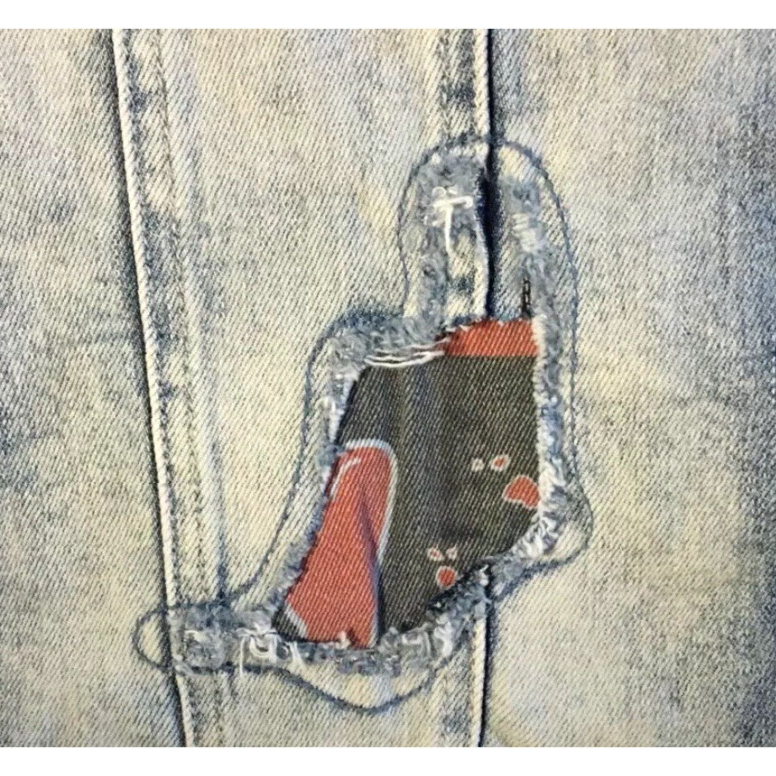 Born VINTAGE Born Fly Faded Distress Candy Denim Vest 6XL Hip Hop NYC Grunge 80s 90s Motorcycle Trucker Streetwear USA Men Blue Vest Size US XXL / EU 58 / 5 - 4 Thumbnail