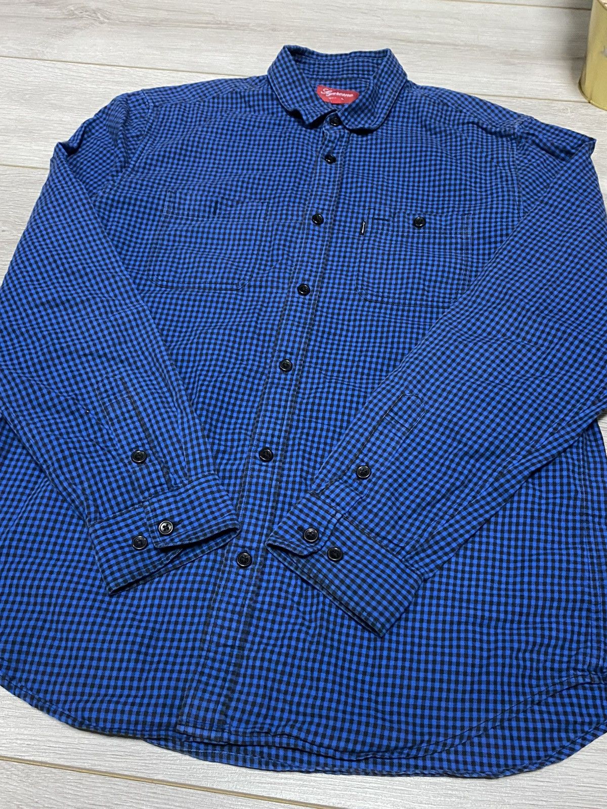 Supreme Supreme flannel buttons check shirt pockets Size US L / EU 52-54 / 3 - 4 Thumbnail