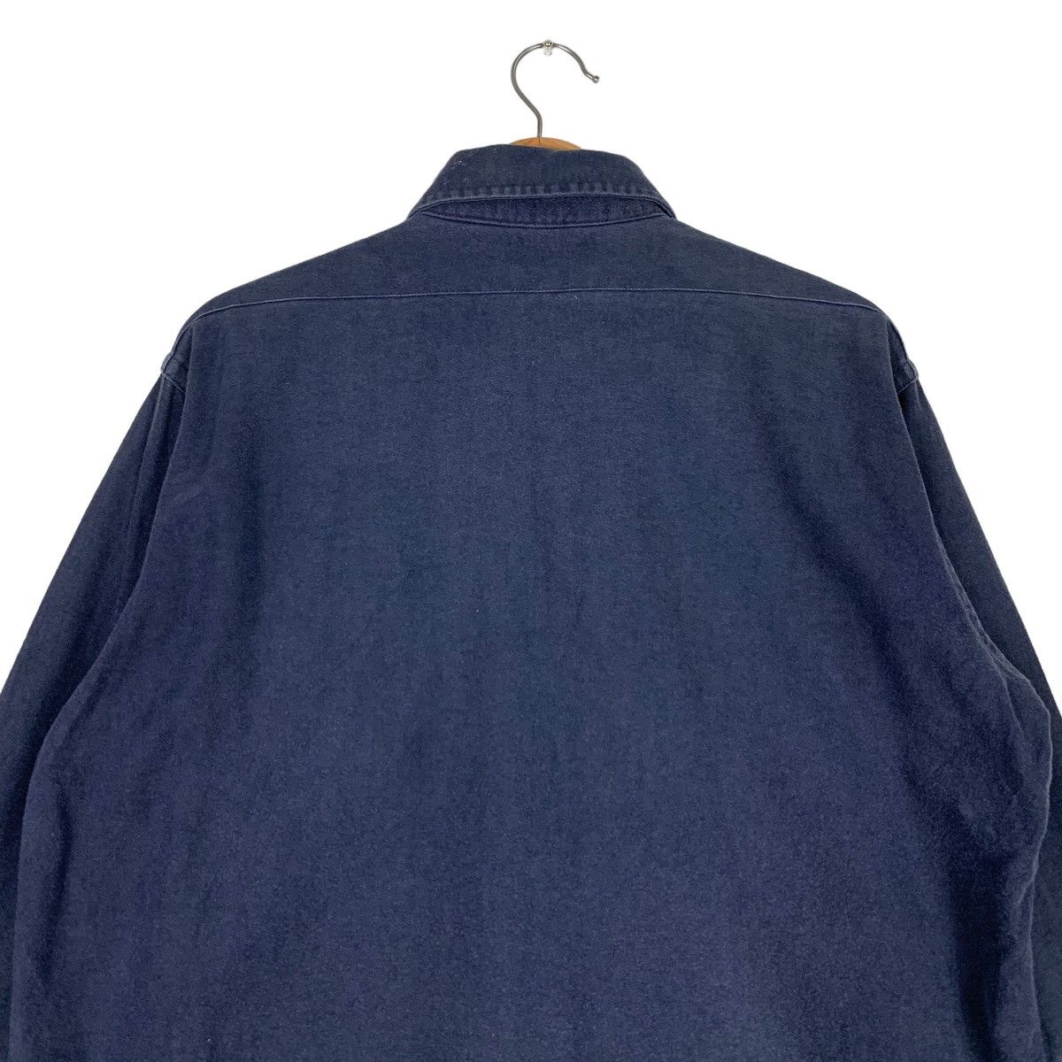 L.L. Bean L.L.BEAN Blue Work Shirt Long Sleeve Button Up #0932-C41 Size US L / EU 52-54 / 3 - 8 Thumbnail
